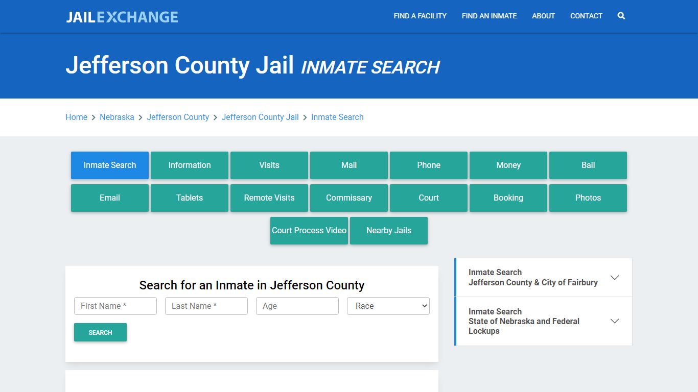 Jefferson County Jail, NE Inmate Search: Roster & Mugshots - Jail Exchange