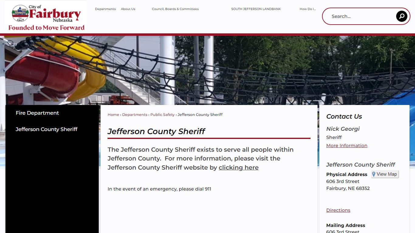 Jefferson County Sheriff - Fairbury, NE